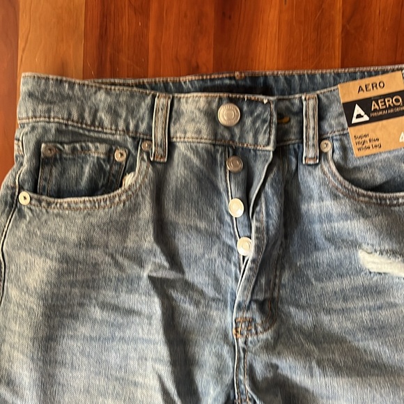 Aeropostale super high rise wide leg jeans size 4 - Picture 2 of 9